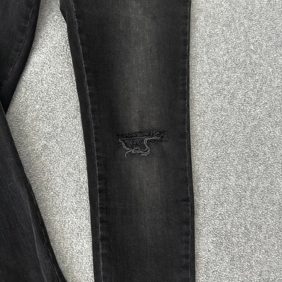 Anine Bing Jeans Womens 30 Low Rise Skinny Black Jax Ankle Zip Stretch - Picture 5 of 11